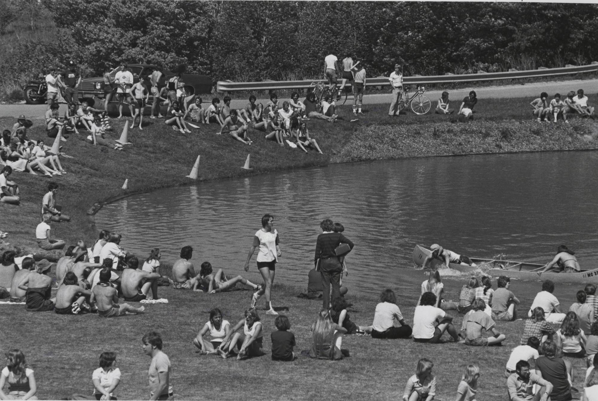 Canoe in Zumberge pond.